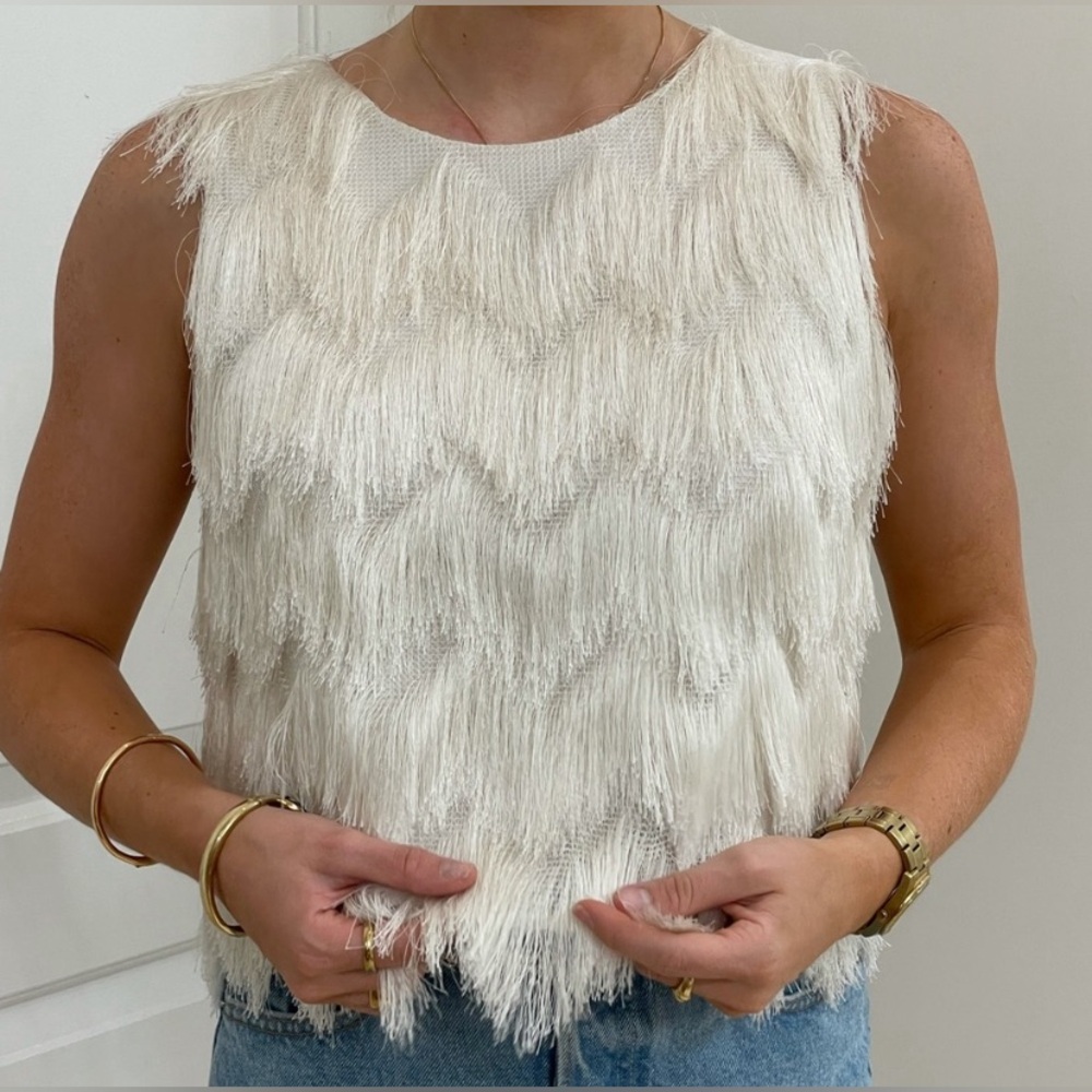 ALEXIS fringe tank top XS